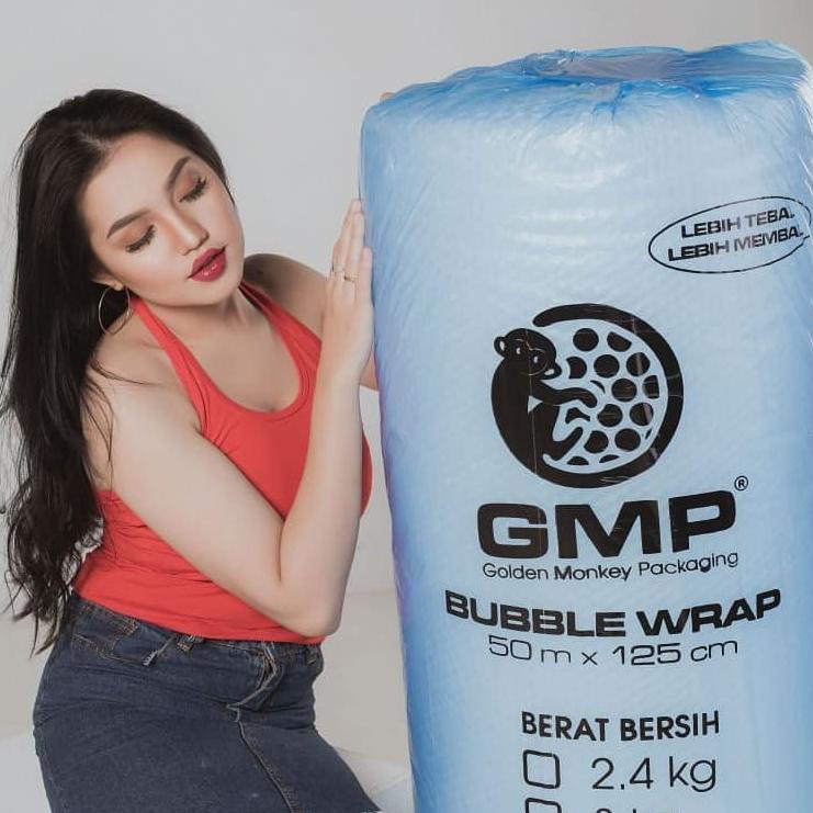 

Bubble Wrap GMP Original Hitam/Transparant 125 CM X 50 METER (2,3KG / 3KG) ✓
