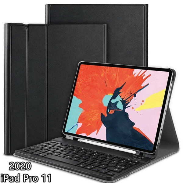 slim keyboard ipad pro 11 inchi 2020 bluetooth keypad flip case cover wallet flipcover wireless