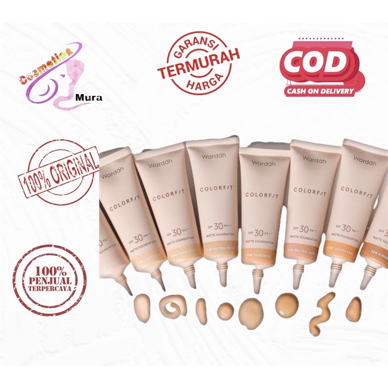 wardah colorfit matte foundation || foundation wardah matte color fit