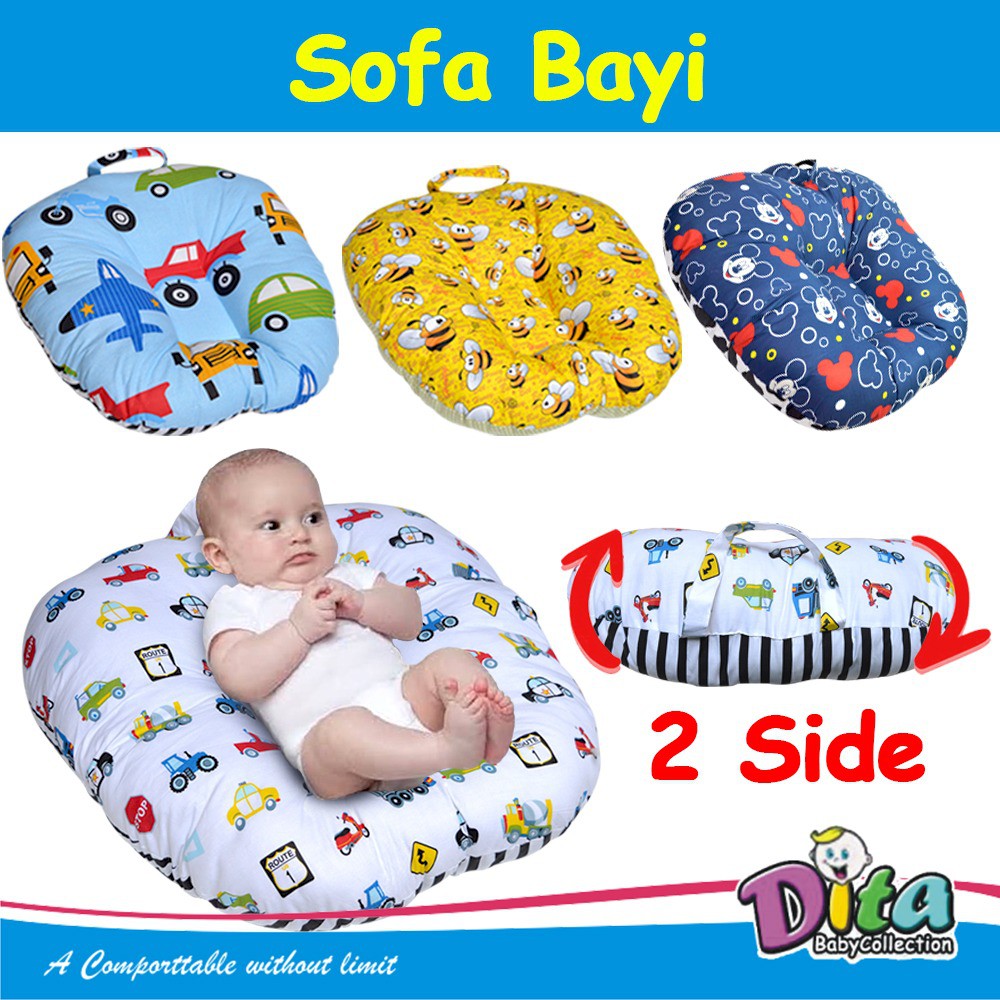 (2IN1 BISA DIPAKAI BOLAK BALIK ) SOFA BAYI DITA / baby launger  Sofa Bayi Premium sofa santai Bayi Bolak Balik Kasur Bayi , Sofa Bayi , Tempat tidur bayi praktis Baby Lounger SOFA BAYI BELT BANTAL BELT SOFA SANTAI BAYI SOFA BAYI SOFA UNTUK BABY