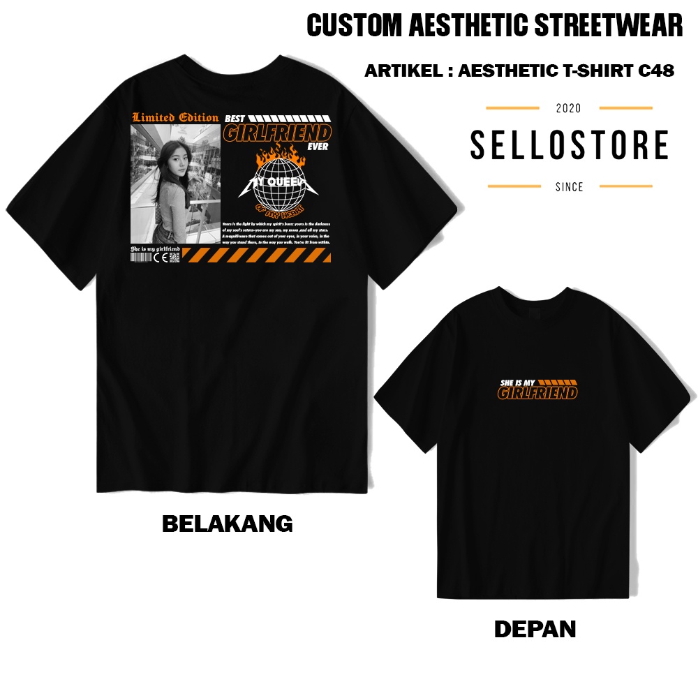 Jual Kaos Custom Foto Aesthetic Kaos Sablon Satuan Kaos Sablon Dtf Kaos Viral Tiktok 6018