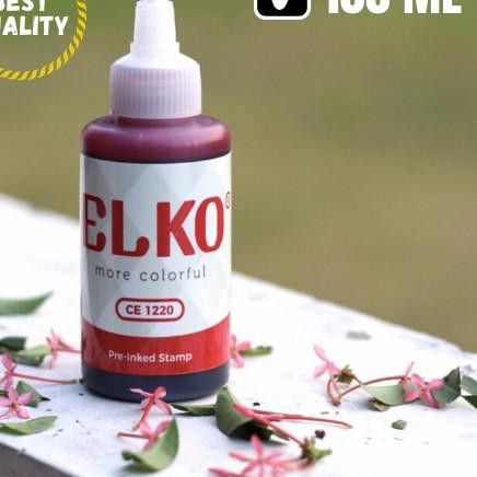 

♀ Tinta Stempel Flash Trodat Otomatis Warna MERAH isi 100 ML ELKO Waterproof ♜