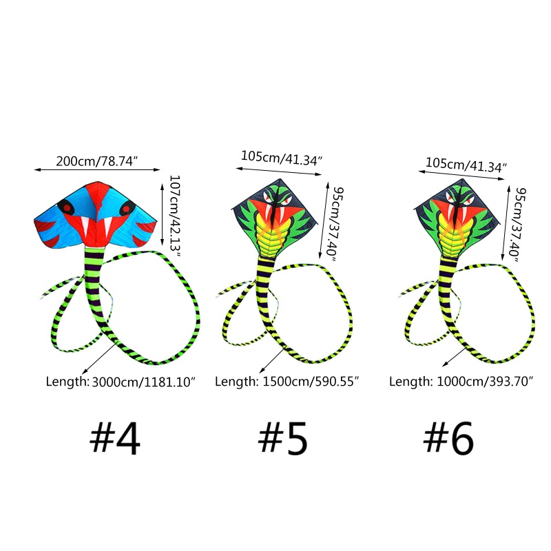 Mary 11/16M Long Tail Snake Kite Besar Besar Outdoor Lembut Terbang Layangan Untuk Anak Dan Dewasa Camping Piknik Mainan Outdoor