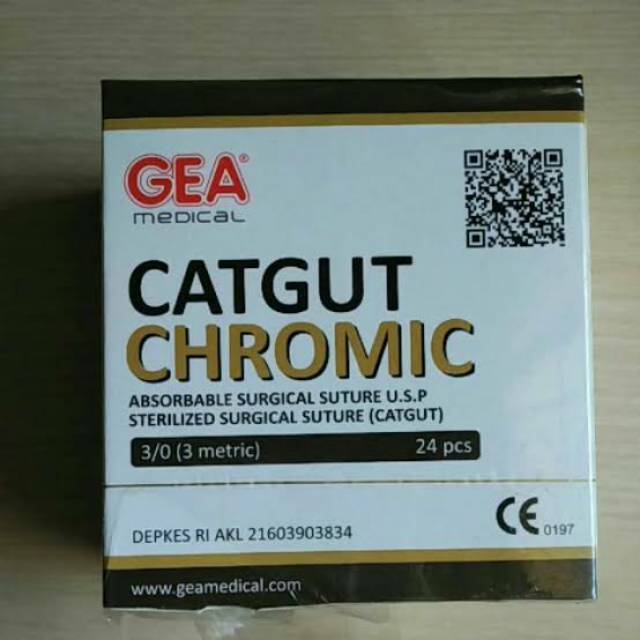 Cat gut chromic +jarum merek gea