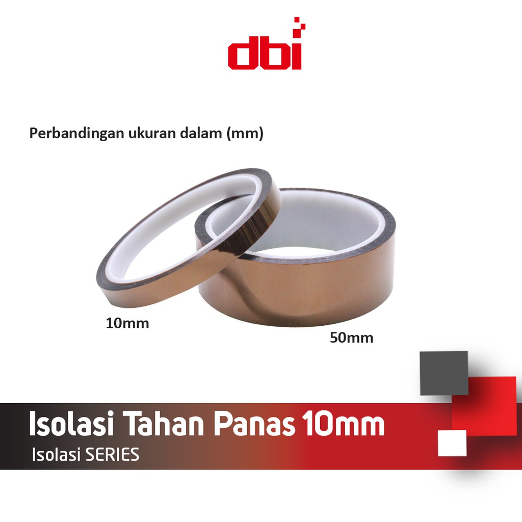 Isolasi Tahan Panas Kapton Tape 10mm