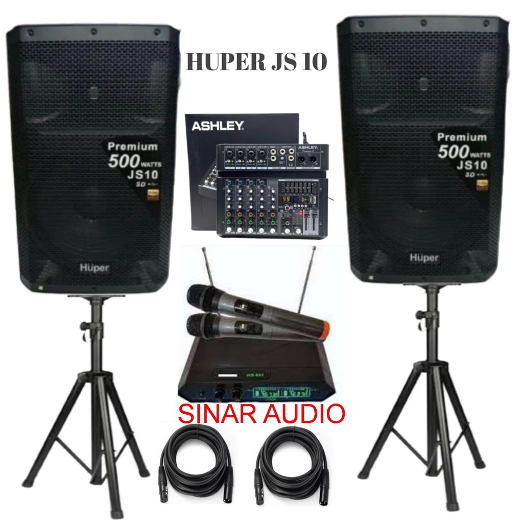 Huper Speaker Aktif JS 10 - 15 Inch Original Speaker Aktif Huper JS10 500Watt