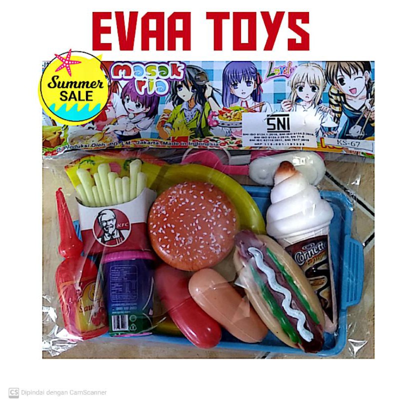 Jual Mainan Anak Food court burger set | Shopee Indonesia