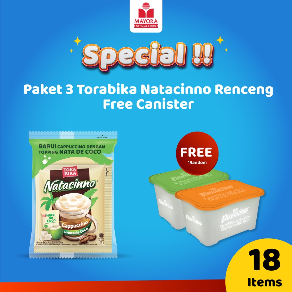 

Paket 3 Torabika Natacinno Renceng Free Canister