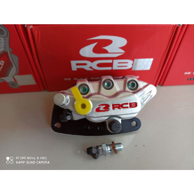 Kaliper depan RCB S Series Mx king R15 old Xabre Vixion old Vixion new RX king Kaliper RCB S Series 2 Piston Original RCB-Silver