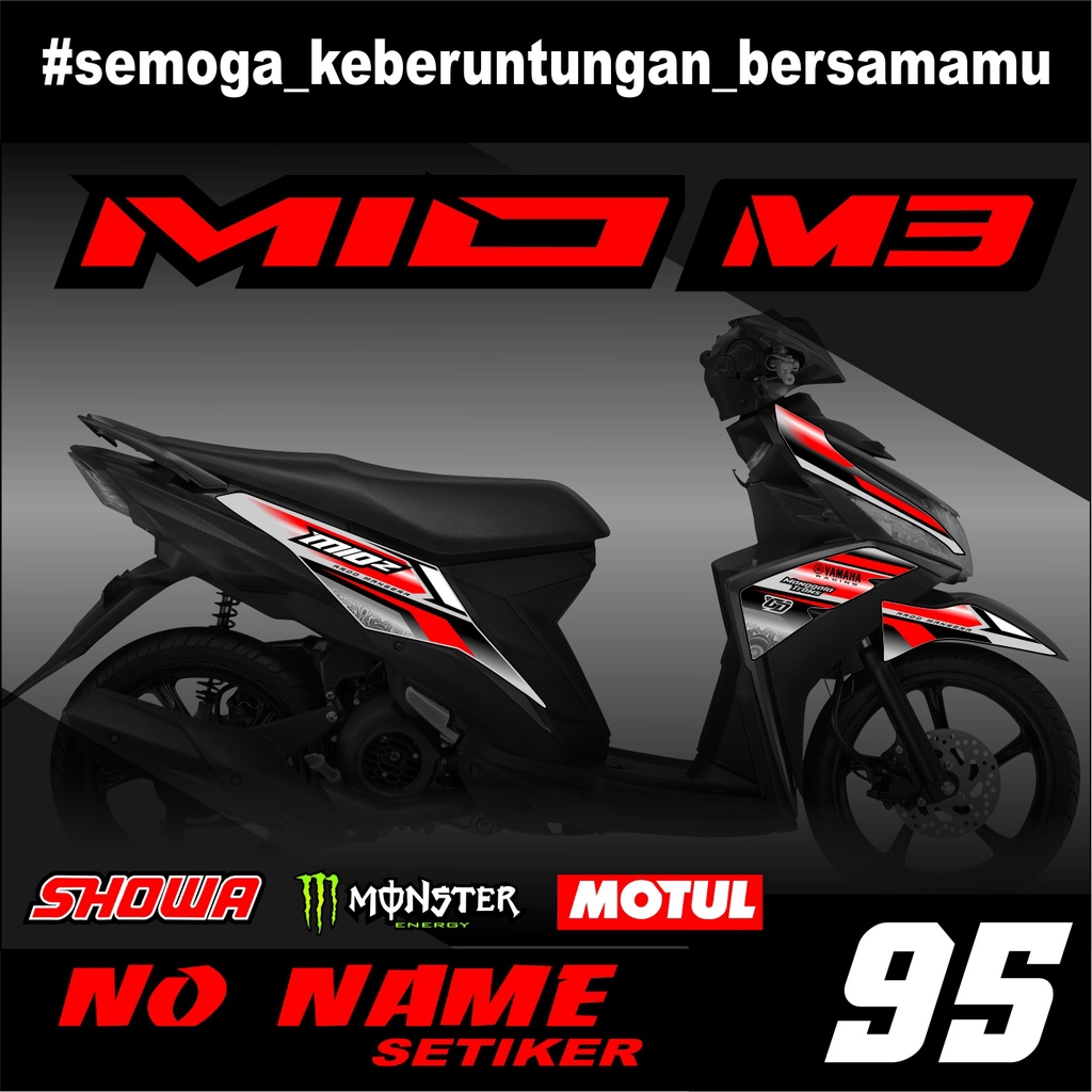 Sticker Striping mio m3 (95) - decal Stiker setriping Variasi List Motor