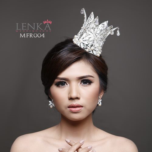 [STOK TERBATAS] MAHKOTA WEDDING BRIDAL CROWN PESTA AKSESORIS RAMBUT MFR004