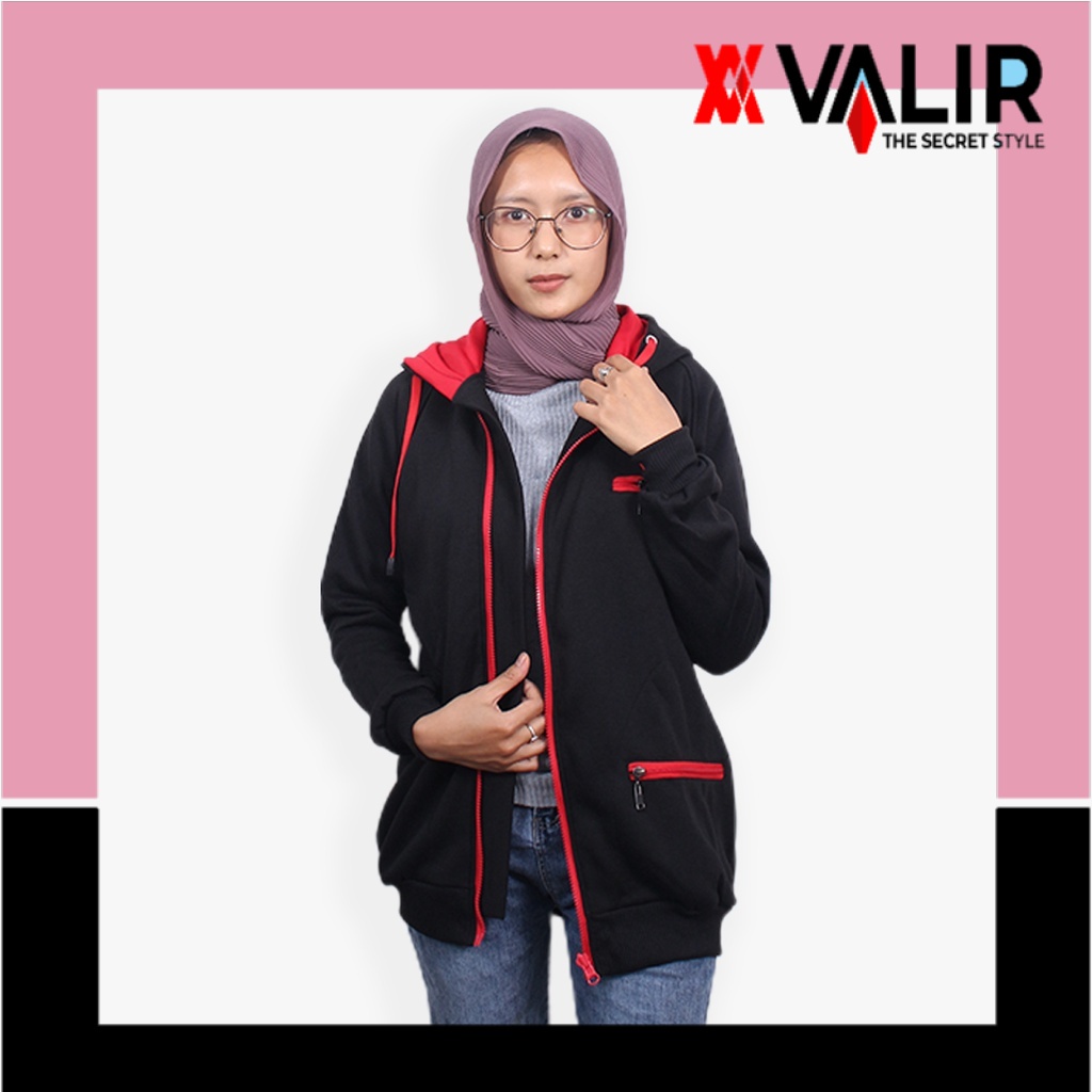 jaket cewek terbaru hoodie sweter Valir Annabel Hoodie Resleting
