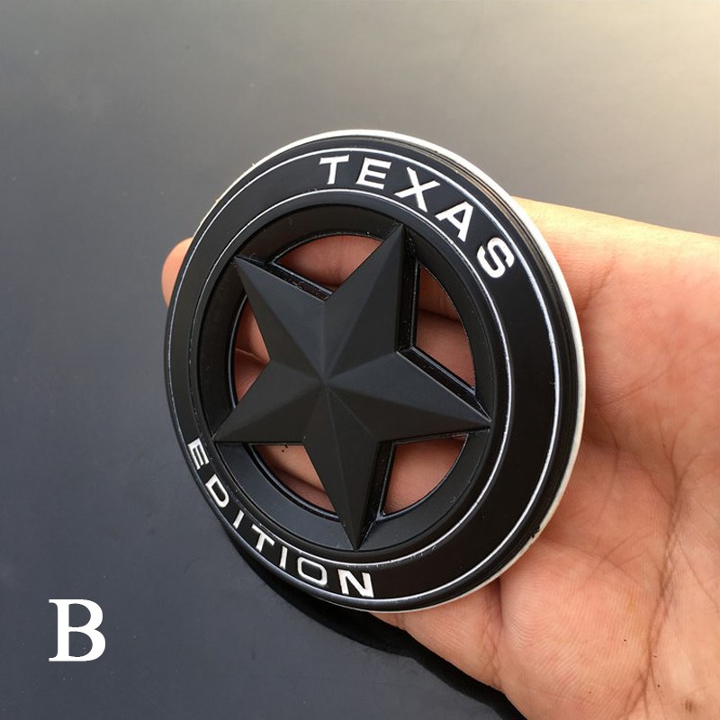 Stiker Emblem Model Texas A Star Edition Bahan Metal untuk Mobil Ford