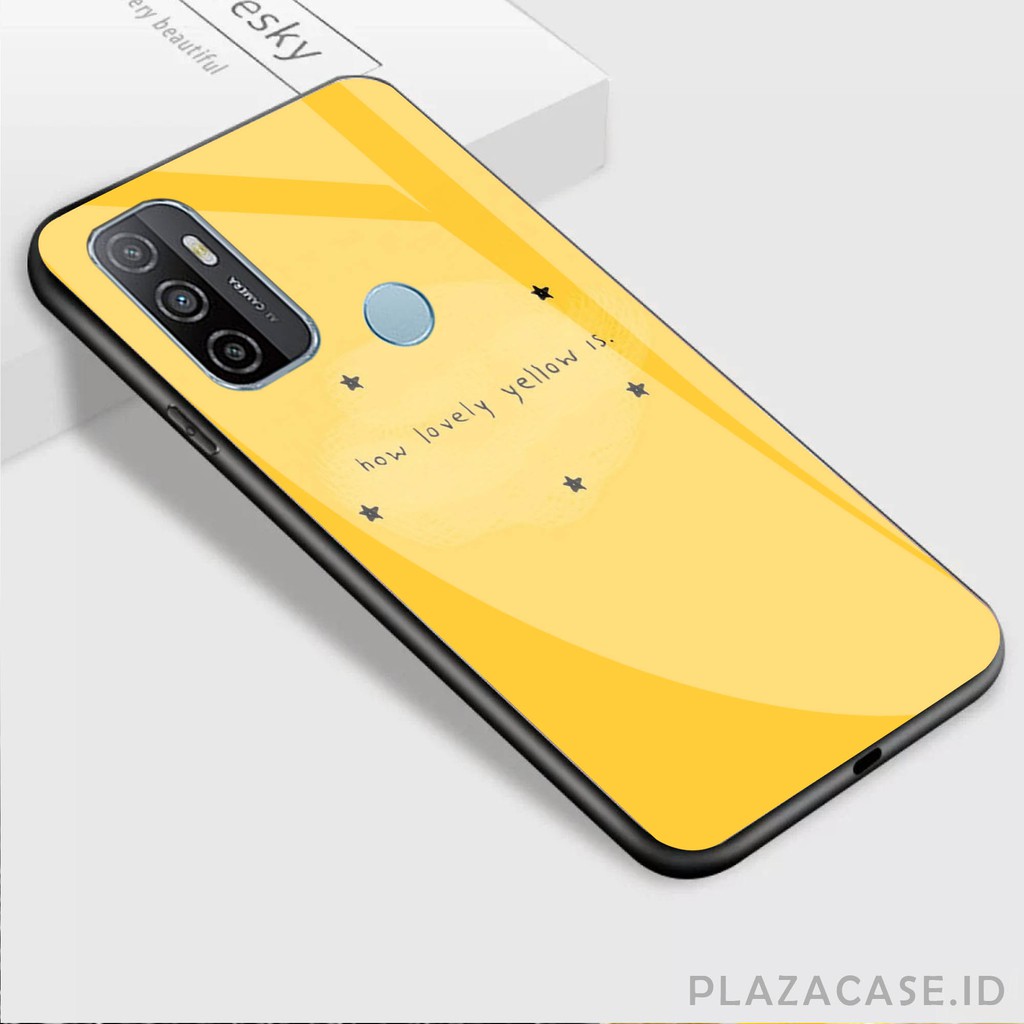 Yellow Softcase Glass [K58] A53 A92 A52 C12 C11 C15 Y20 Y30 Y50 RENO 4 A91 A31 REDMI 9 REDMI NOTE 9