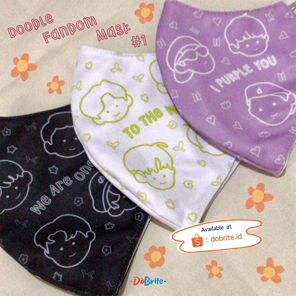 Doodle Fandom Mask (NCT 127, EXO, BTS)