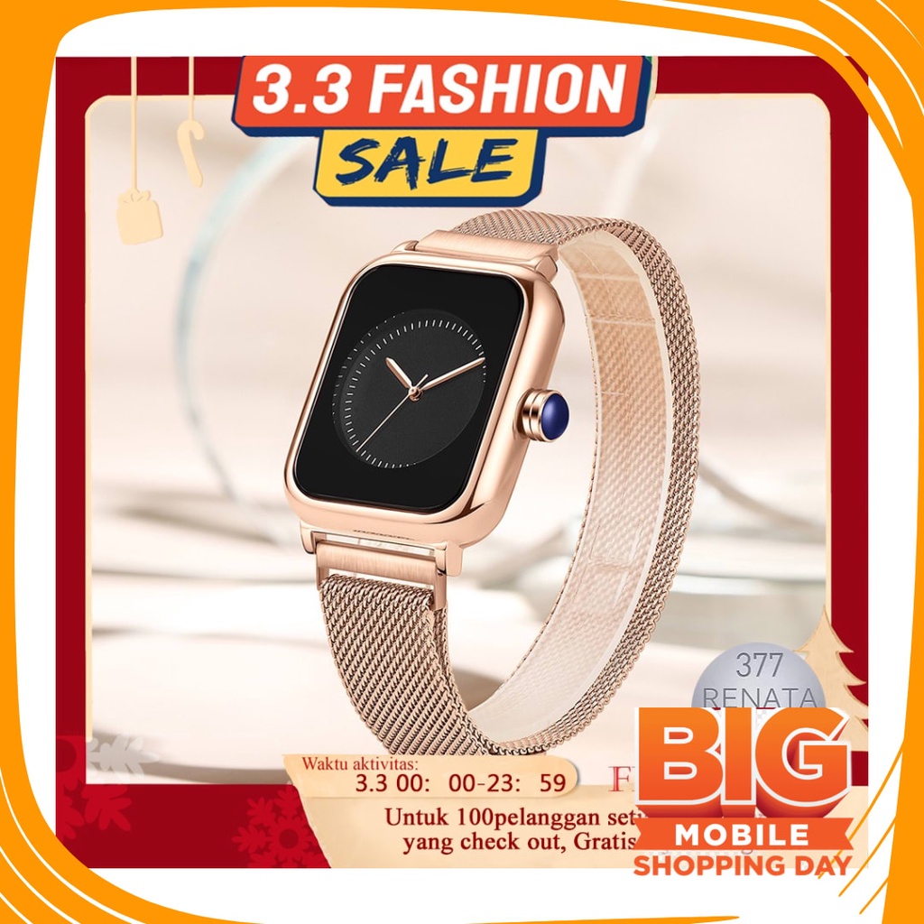 JAm Cewe Pink Bue Sky Gold Silver rubber Anti karat Air / ✔Penjualan Terbaik 100% ORI  Jam Tangan Wa