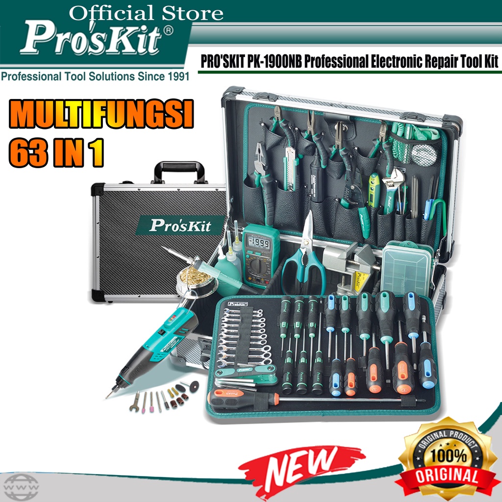 PROSKIT PK-1900NB Profesional Tool Set Elektronik Toolkit Electrical - Pro'sKit - PK-1900NBProfesion