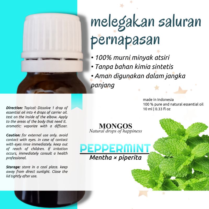 minyak atsiri peppermint - essential oil - aromaterapi