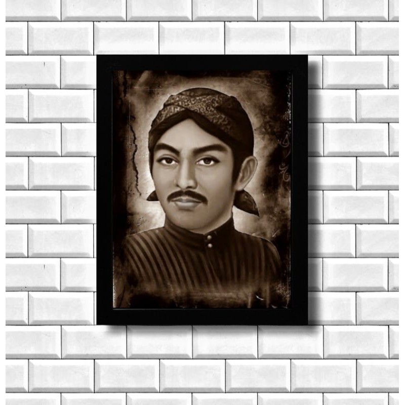 Hiasan Dinding Pajangan Poster Sunan Kalijaga Bingkai frame A4