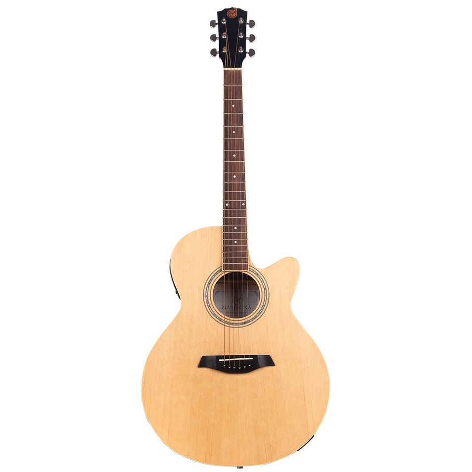 GITAR SEMI AKUSTIK MANDALIKA APS-02 GRAND AUDITORIUM VENETIAN CUTAWAY (APS02-GAVC-NT) EQ LC 4 FULLSET BONUS SOFTCASE GITAR SENAR CADANGAN DAN PICK WITH SERTIFIKAT