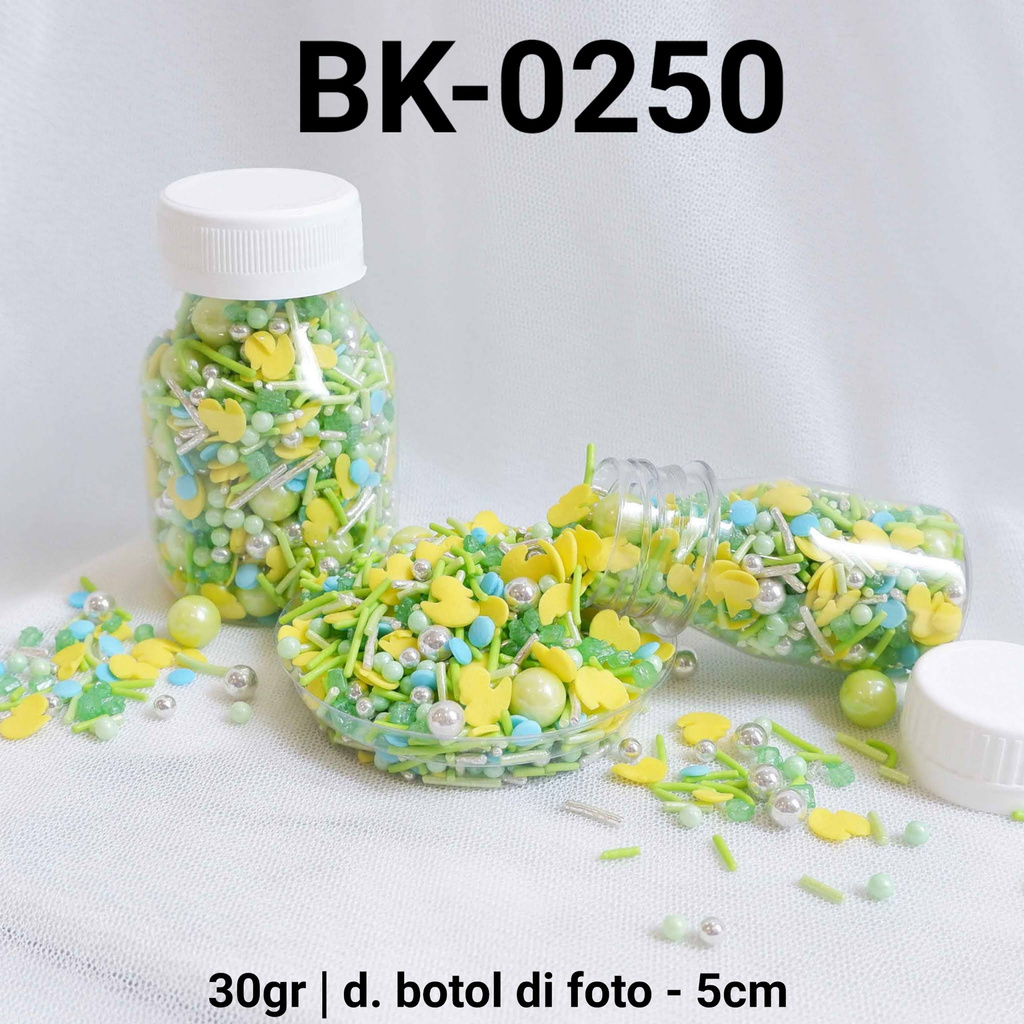 

BK-0250 YBB Sprinkles springkel 30gr hijau kuning lebaran natal