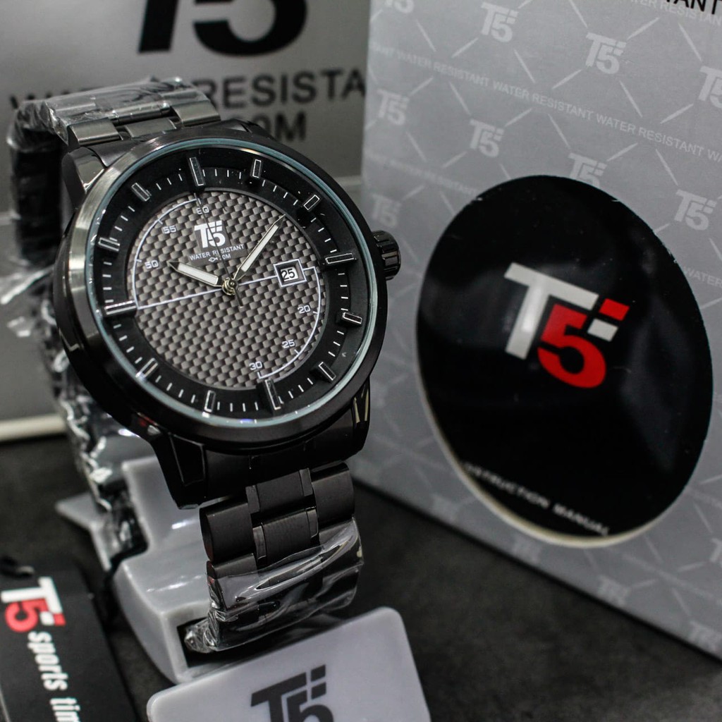 

promo T5 H 3556 Original, date, stainless steel chain, WR, include box, paper bag.