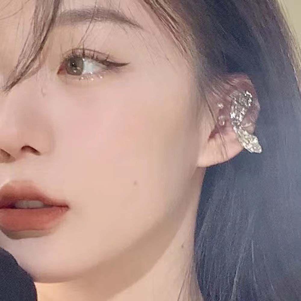 Mxbeauty Busur Klip Telinga Fashion Gadis Perhiasan Hadiah Gaya Korea Anting Perhiasan Aesthetic Tanpa Tindik Klip Tulang Telinga