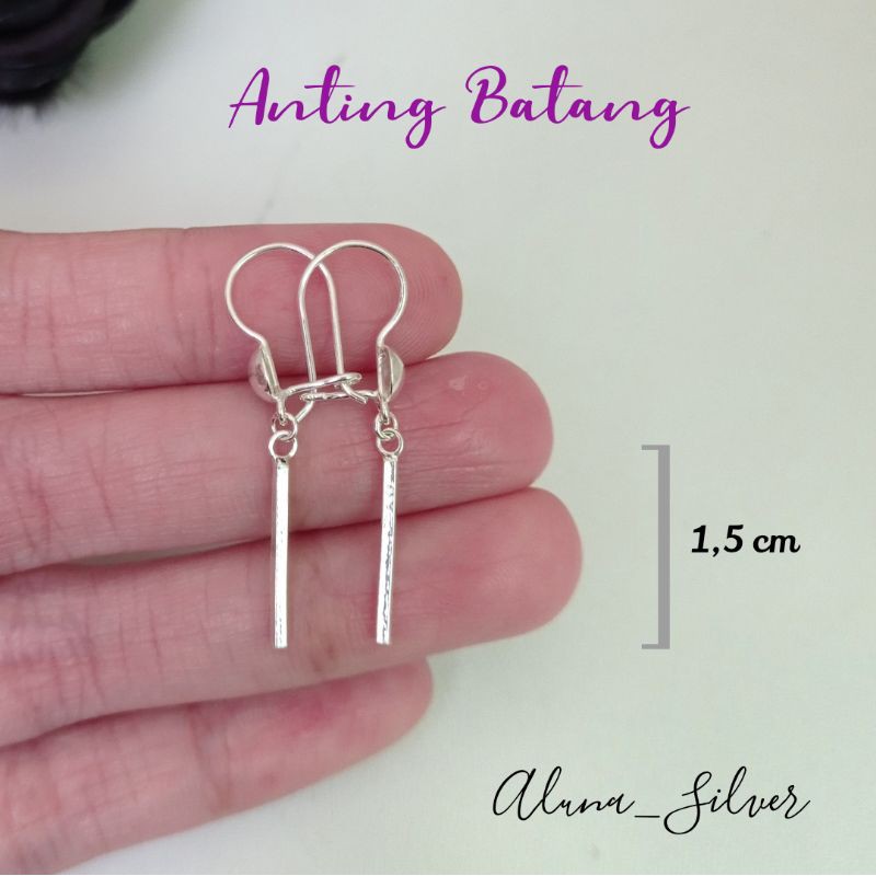 Anting Batang (PERAK MURNI) Silver Earrings