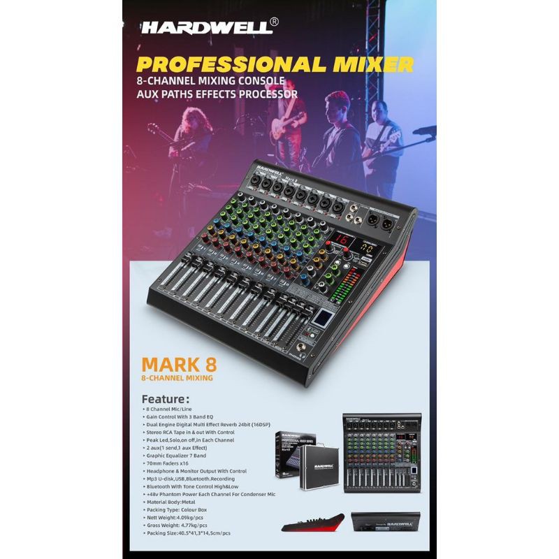 HARDWELL MARK8 MARK 8 MIXER 8 CHANNEL ORIGINAL