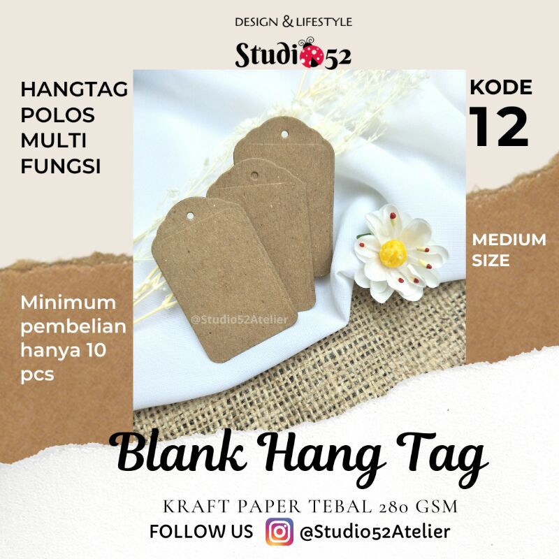 

Hang Tag Polos Aesthetic Tebal kode 12