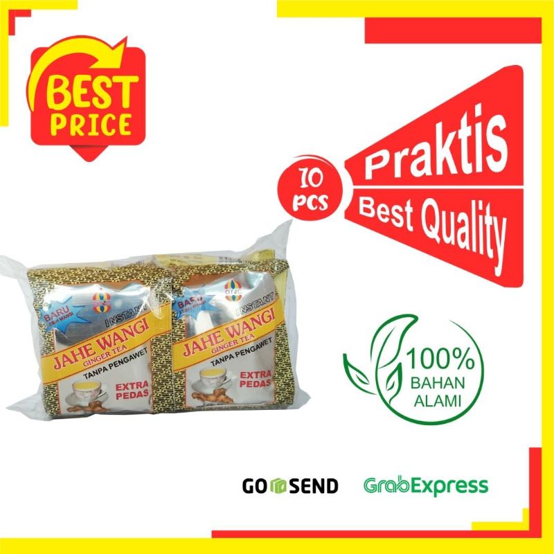 

MINUMAN INSTANT TRADISIONAL JAHE WANGI GINGER TEA ISI 10 PCS KHAS JOGJAKARTA 100% HALAL