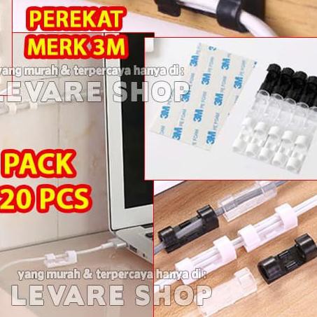 

➦ Cable Clip Holder Wire Klip Merapihkan Kabel Laptop Komputer 15 pcs - Hitam ✥