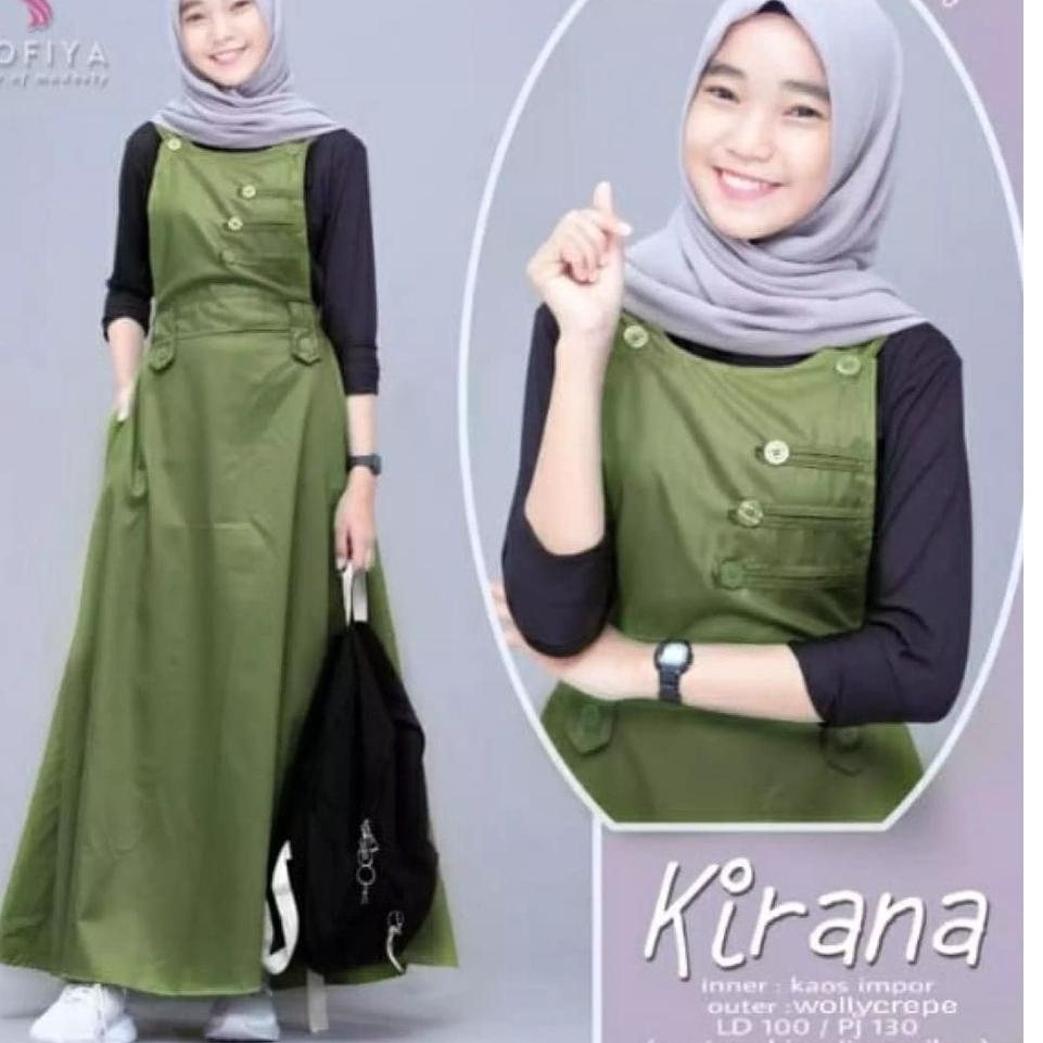 hjcv-73 OVERALL KIRANA GAMIS REMAJA  MURAH KEKINIAN TANPA MANSET OVERALL TREN 2021 Stock baru