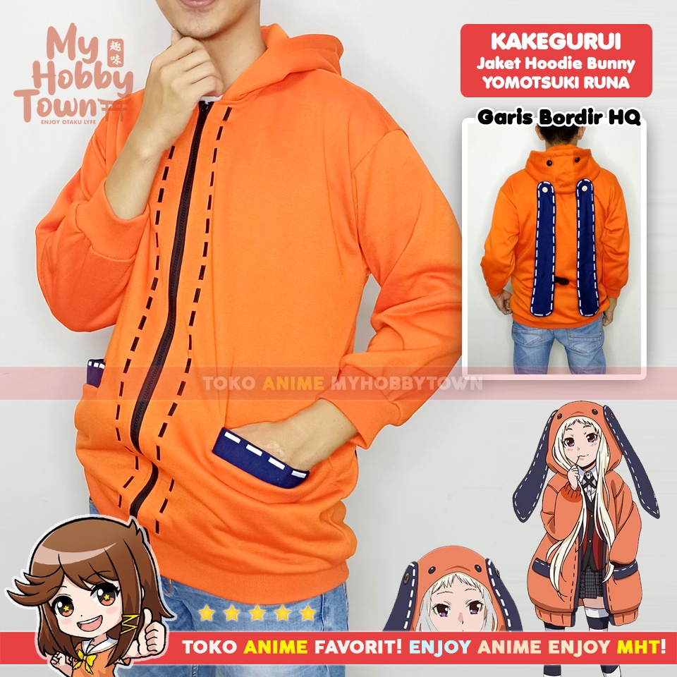 Kostum Cosplay Jaket Parka Anime Kakegurui Runa Yomozuki