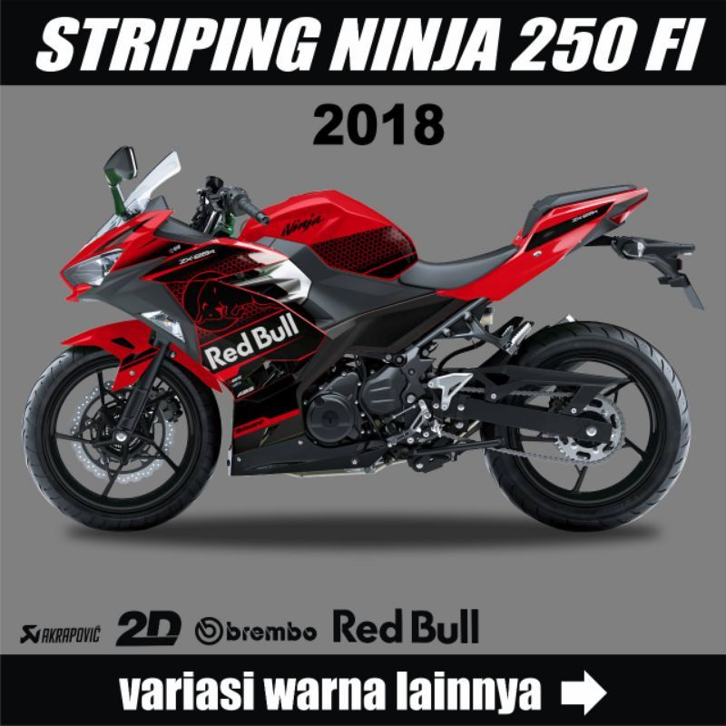 DECAL STRIPING STIKER KAWASAKI ALL NEW NINJA 250 2018 - STIKER LIS BODY NINJA 250 FI NEW 2018 - DECA