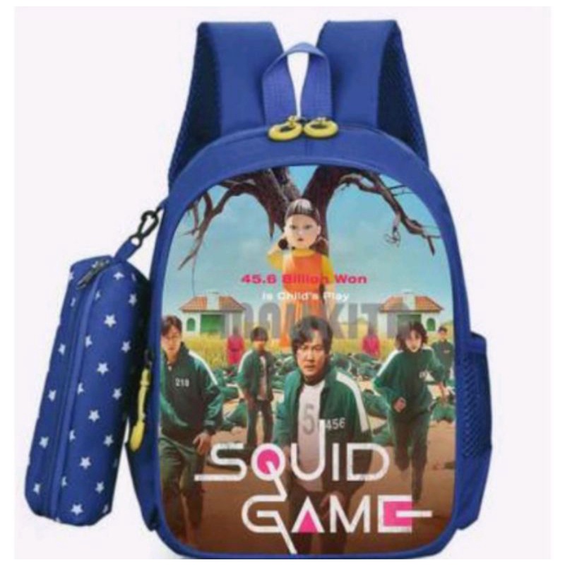 DAEYBAG-TAS RANSEL ANAK PAUD/TK/SD MOTIV PRINT SQUID GAME TERLARIS