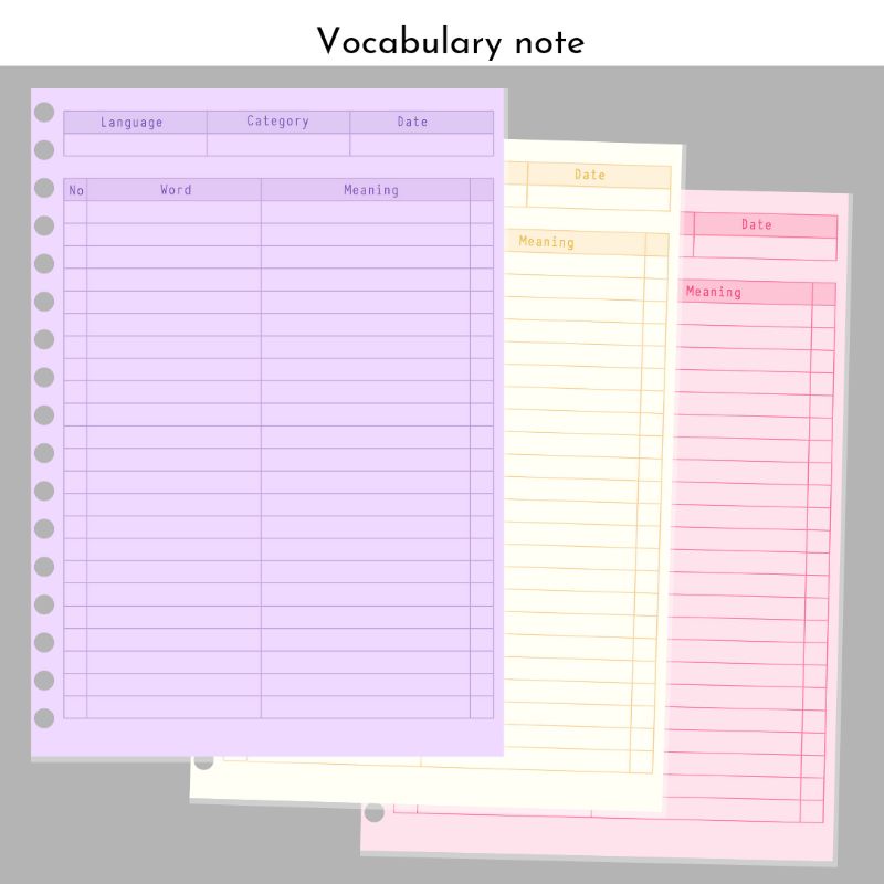 

vocabulary note (a5)