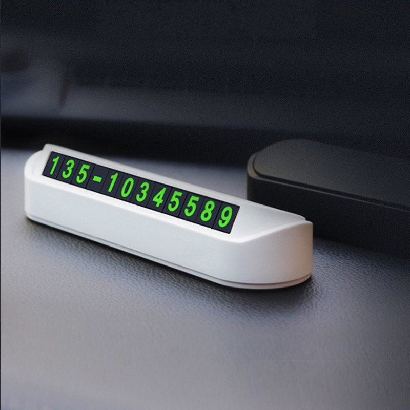 [1Pcs Creative Car Temporary Parking Card Number Display Plate] [Parking Luminous Contact Phone Number Card]