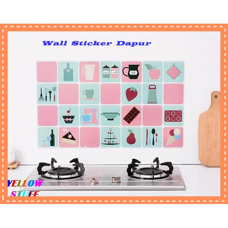 WALL STIKER DINDING WALLPAPER DAPUR WALL PAPER DINDING STICKER DAPUR STIKER TEMBOK STIKER WALLPAPER
