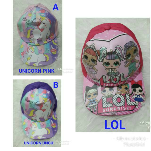 AS Topi anak perempuan bergambar