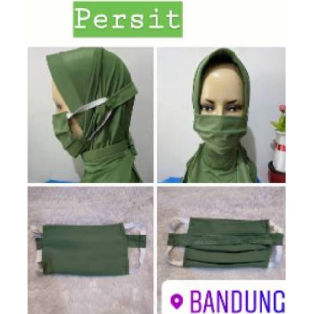 MASKER KAIN PERSIT KOTAK POLOS