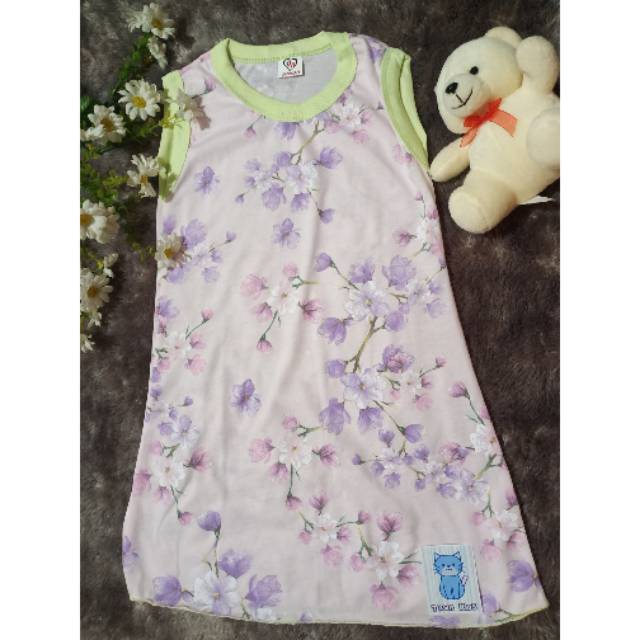 Daster Anak kain Katun adem usia 3-5 tahun