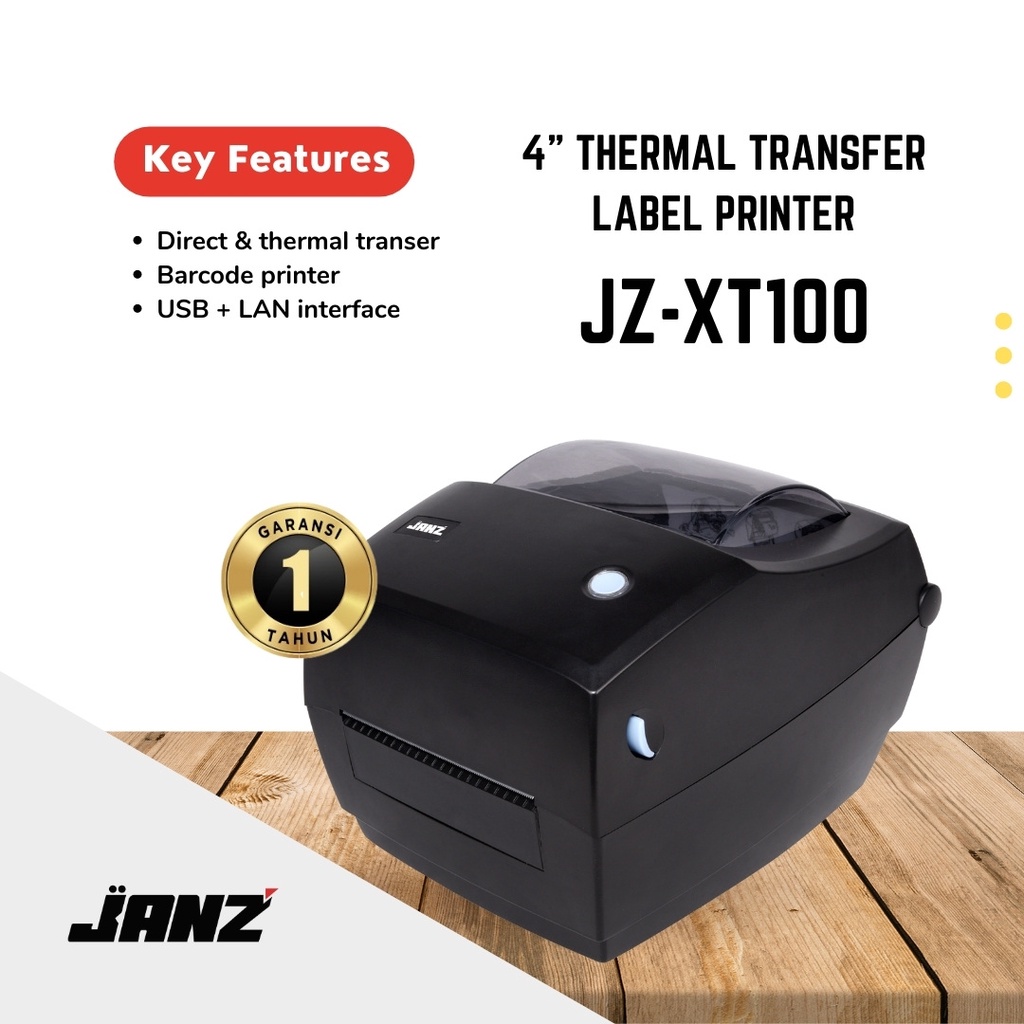 JANZ  XT100 Thermal Printer Label / Transfer Label Printer