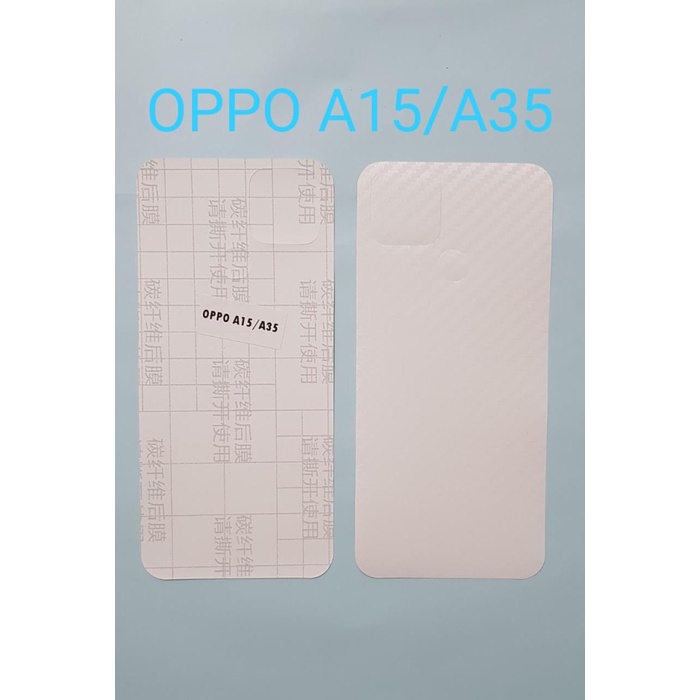 SKIN CARBON OPPO A15 A35 ~ ANTI GORES BACK OPPO A15 A35 ~ HP