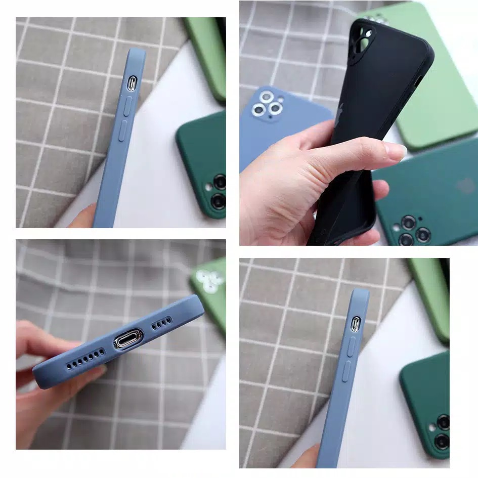 Case Square Edge Xiaomi Redmi Note 10 10S 9 PRO 9A 9C 9T Silikon Full Cover Camera Protection Softcase Macaron Casing Candy Straight Silicone-4