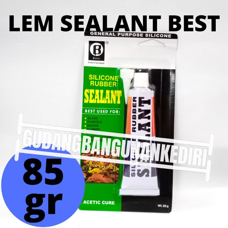 Lem Silikon Sealant Rubber Tube BEST 35gr - 85gr lem kaca best lem best