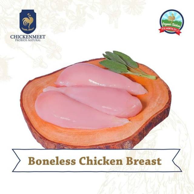 

Organic Boneless Chicken Breast Half / Dada Ayam Organik tanpa tulang - 500 gram