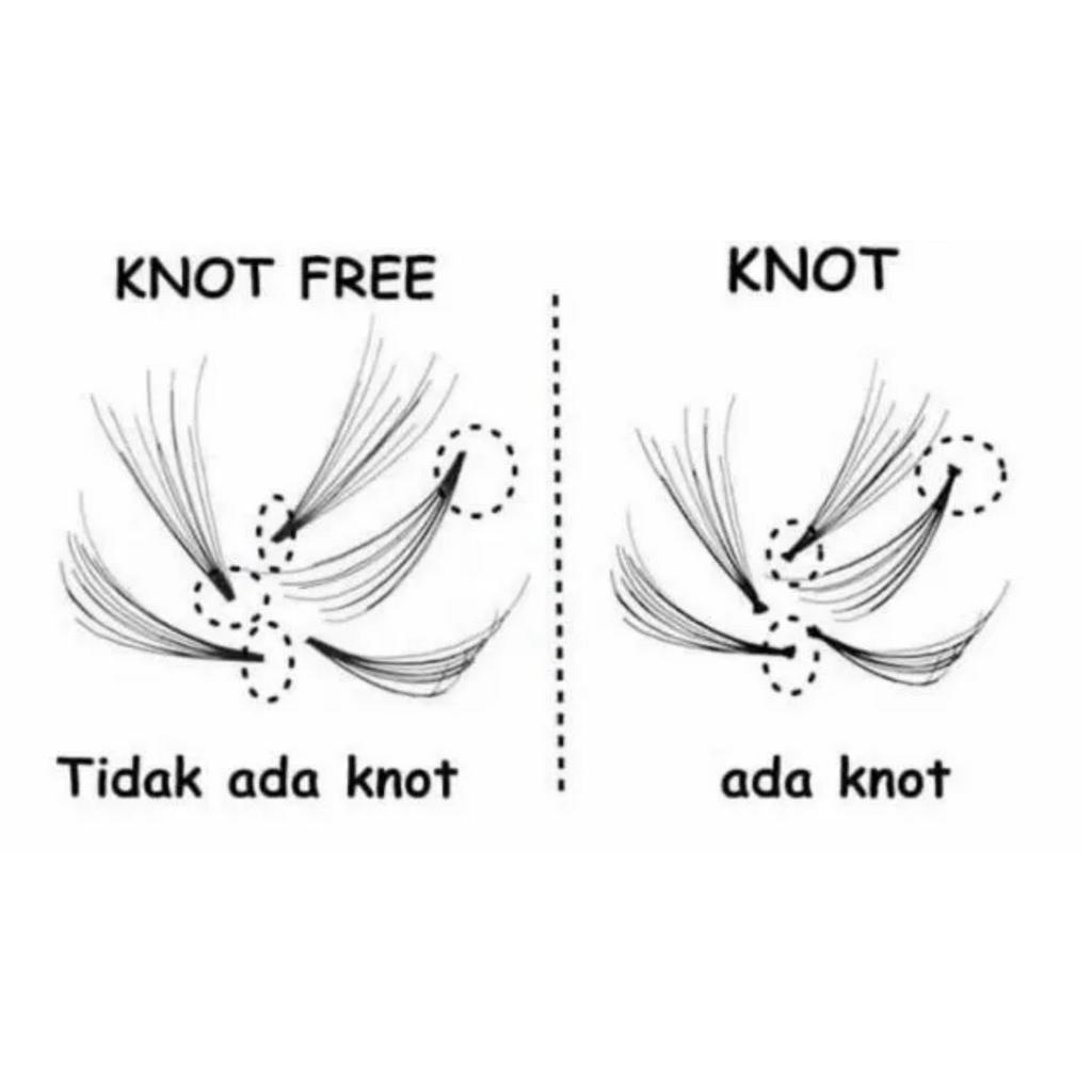 Flare Mataguru Knot Free Eyelash Premade Bulumata Palsu