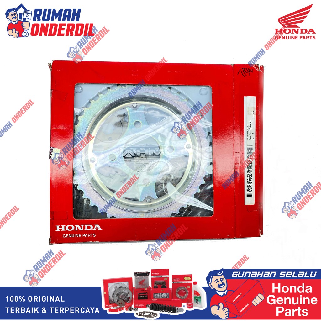 GIR GEAR SET GIR PAKET DRIVE CHAIN KIT TIGER 2000 REVO ASLI ORIGINAL HONDA 06401-KCJ-691