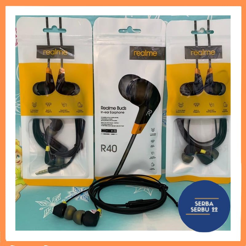 Handsfree / handsfree / earphone realme R40 realme super bass / earphone-headset [ss]